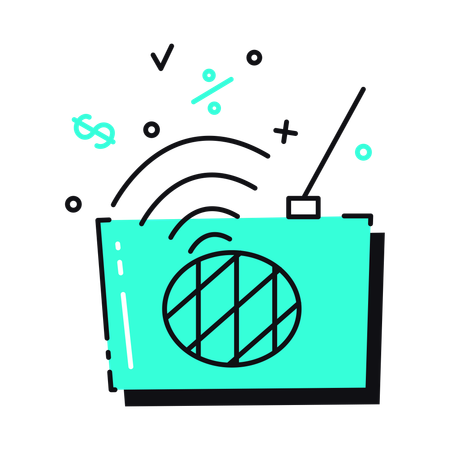 Radio Advertising  Illustration