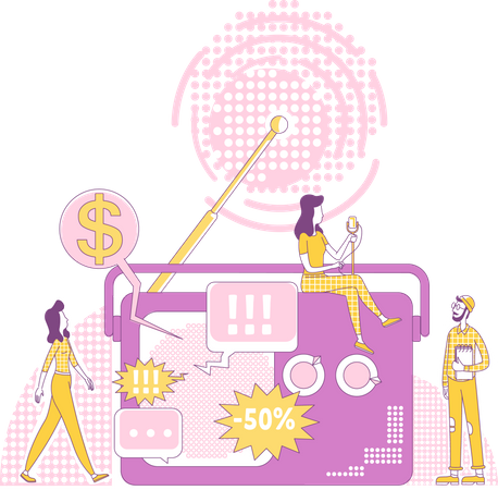 Radio advertising  Illustration