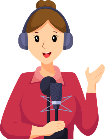 Radio Announcer  Illustration