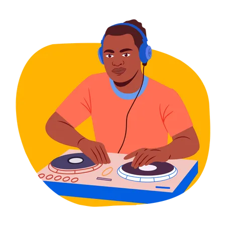 DJ de rádio  Ilustração