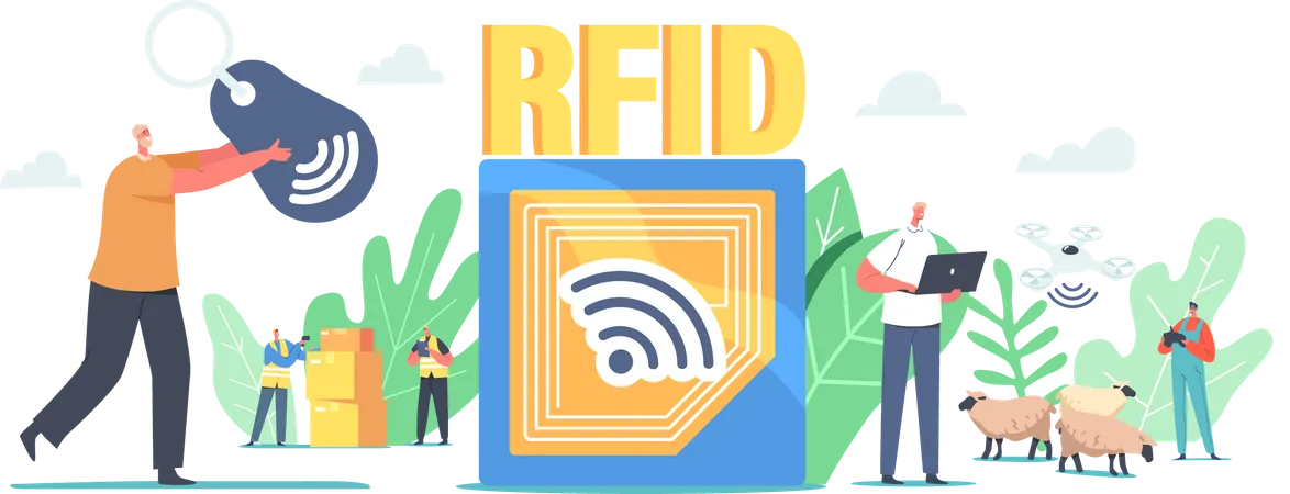 Radio Frequency Identification Tag Technology  イラスト