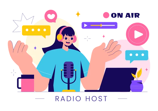 Radio Host  Illustration