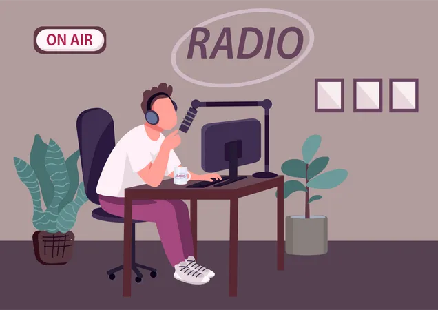Radio-Podcast-Sendung  Illustration