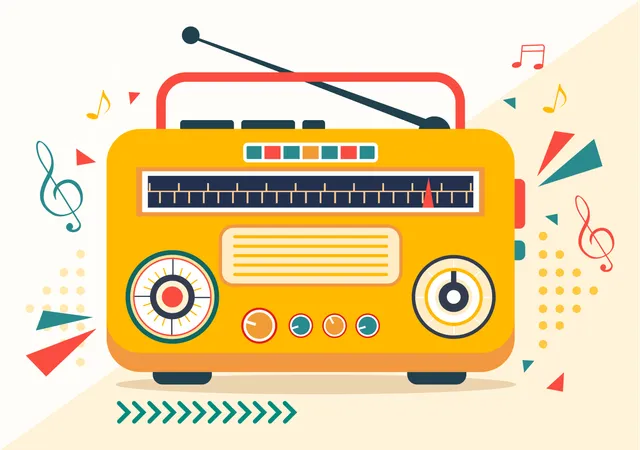 Rádio vintage  Ilustração