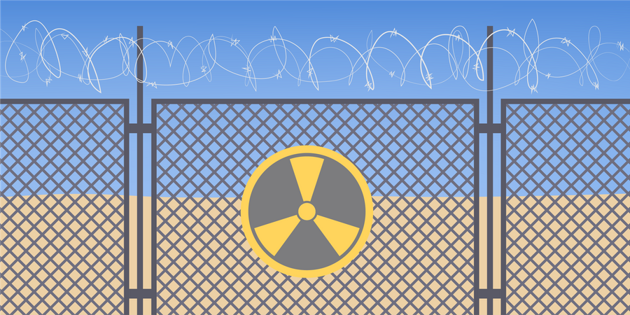 Radioactive field Illustration