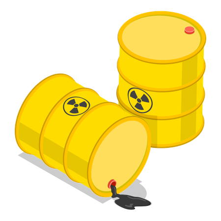 Radioactive Waste Items  Illustration