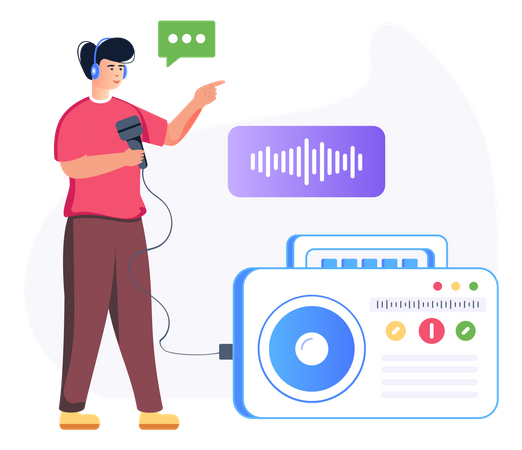 Radioübertragung  Illustration