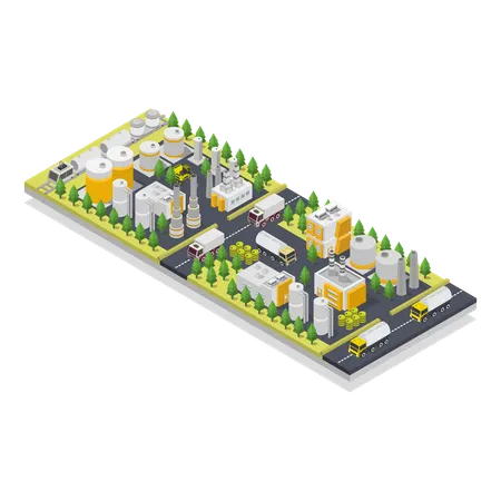 Raffinerie de pétrole  Illustration