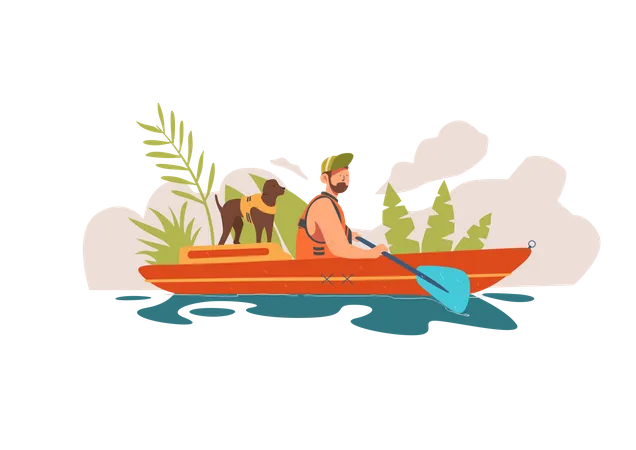 Rafting  Illustration