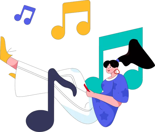 Ragazza musicale  Illustration