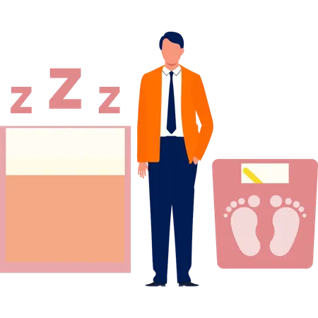 Ragazzo che mostra la classifica di ottimizzazione dal sonno  Illustration