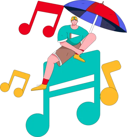 Ragazzo musicale  Illustration