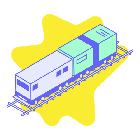 Rail freight Illustration