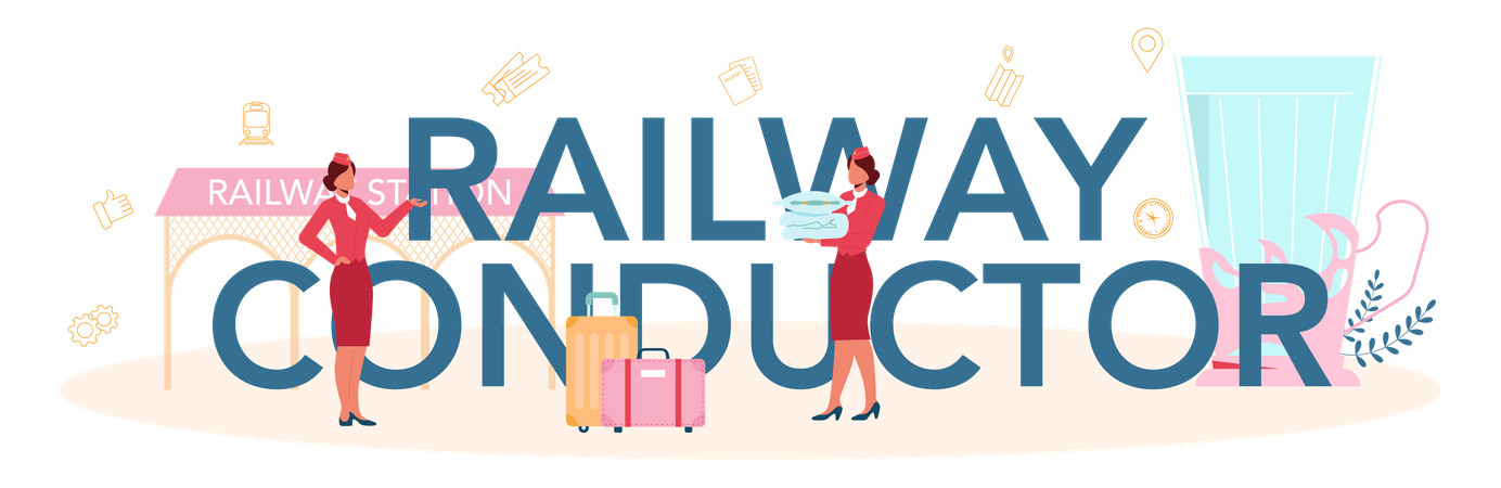 Railway conductor  Illustration