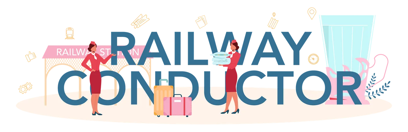 Railway conductor  Illustration