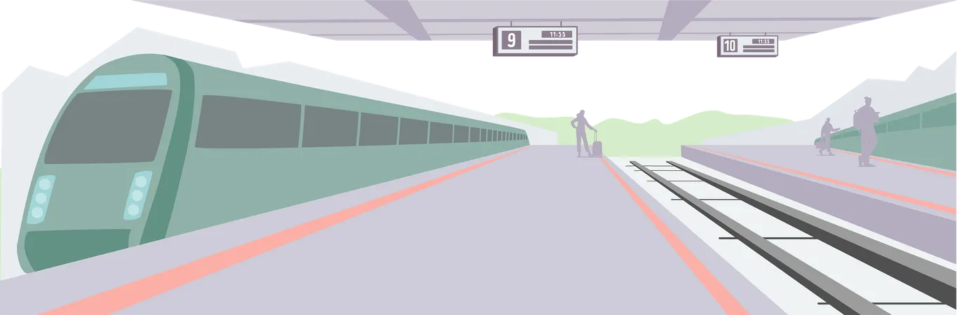 Railway Station Illustration