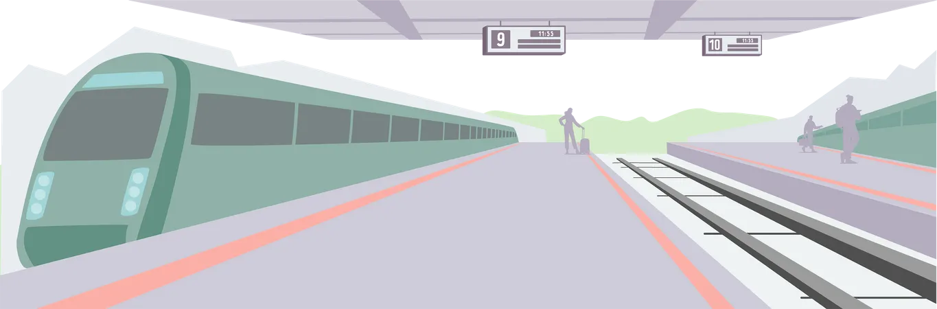 Railway Station  Illustration