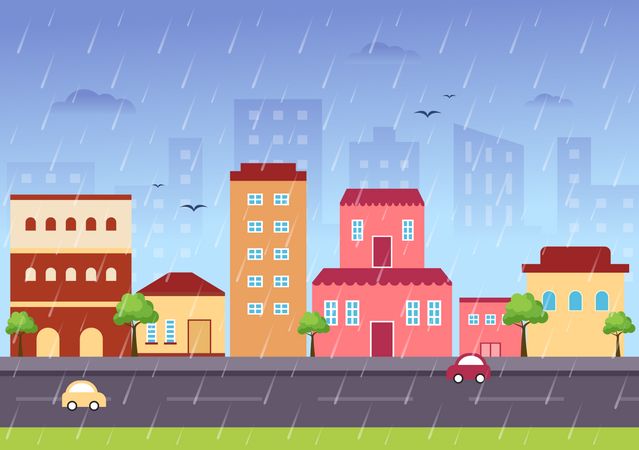 Rain Storm  Illustration