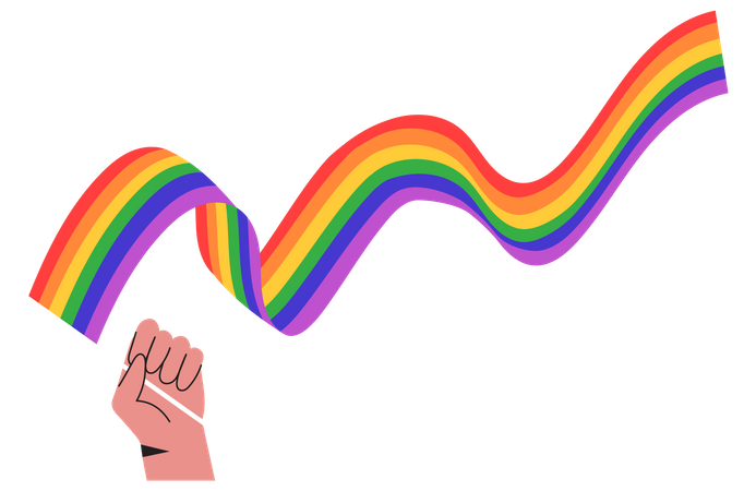 Rainbow flag  Illustration