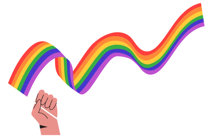 Rainbow flag  Illustration