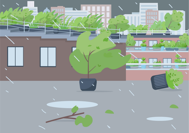 Rainstorm  Illustration