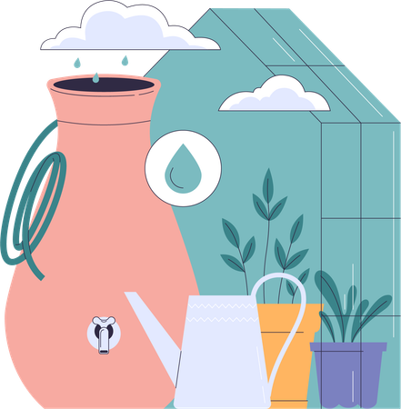 Rainwater storage  Illustration
