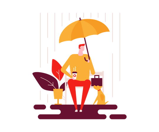 Rainy day  Illustration