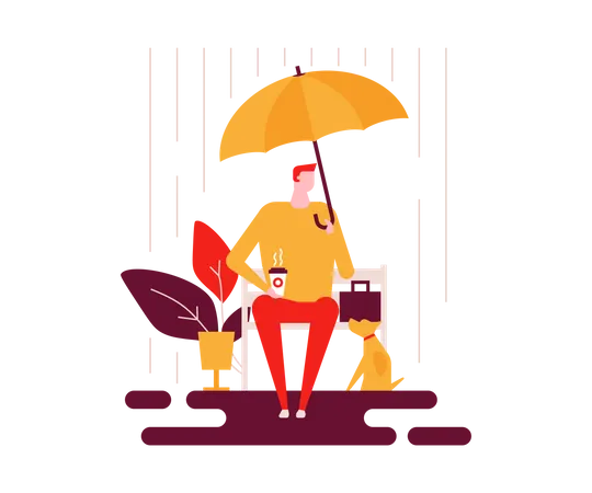 Rainy day  Illustration