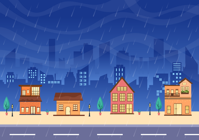 Rainy Weather  Illustration