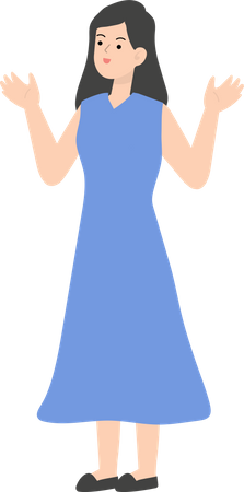 Raising Both Hands  Illustration