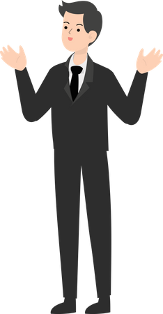 Raising Both Hands  Illustration