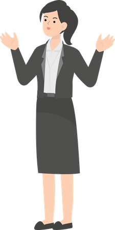 Raising Both Hands  Illustration