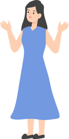 Raising Both Hands  Illustration