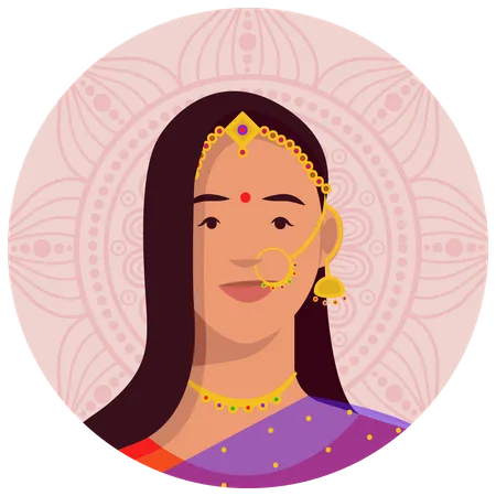 Rajasthani female  Illustration