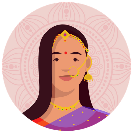 Rajasthani female  イラスト