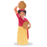 illustration rajasthani girl