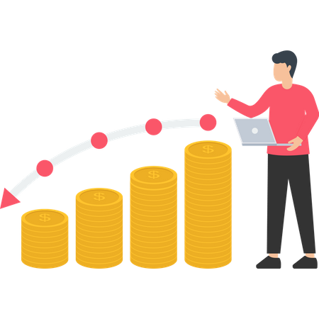 Ralentissement économique, crise des affaires  Illustration