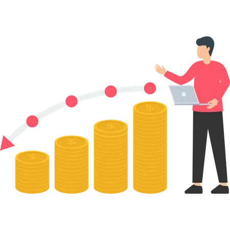 Ralentissement économique, crise des affaires  Illustration