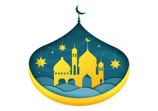 Feriado islâmico do Ramadã  Ilustração