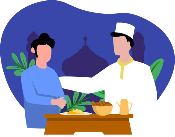 Ramadan-Abendessen  Illustration