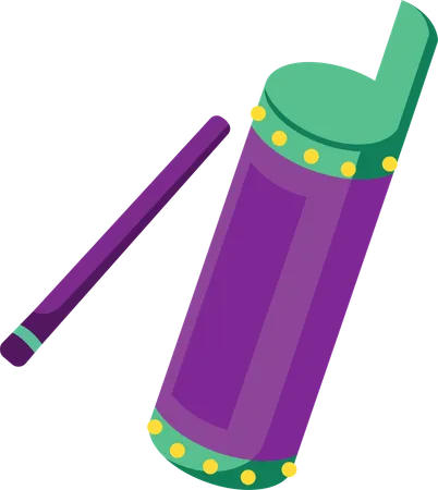 An Engaging Illustration Of A Traditional Ramadan Drum Used To Wake The Faithful For Pre Dawn Meals Rendered In Appealing Contemporary Colors Illustration