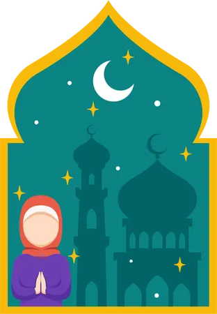 Ramadan feiern  Illustration