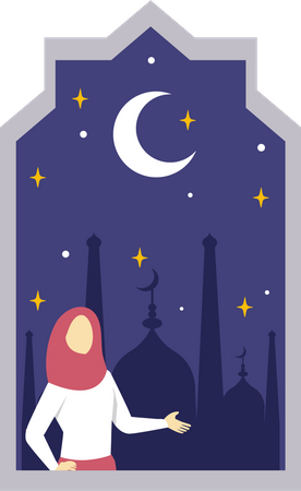 Ramadan feiern  Illustration