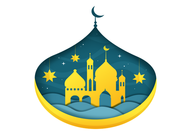 Ramadan, islamischer Feiertag  Illustration