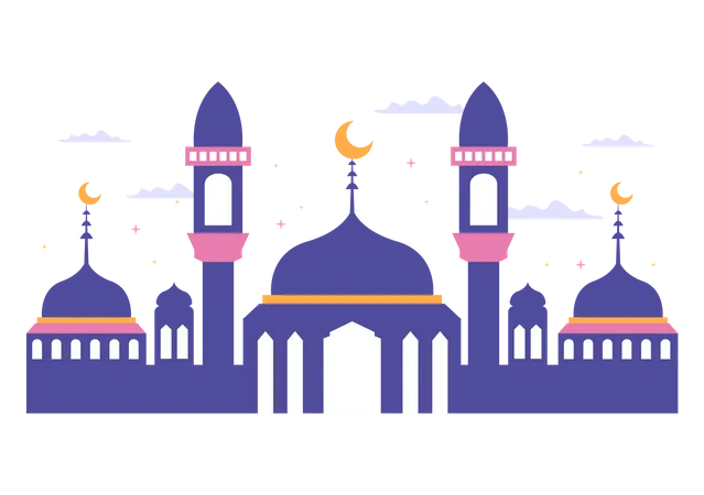 Ramadan kareem avec mosquée  Illustration