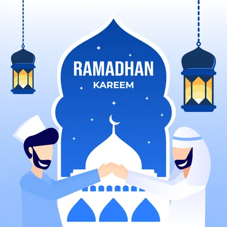 Ramadan Kareem Celebration Illustration