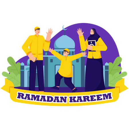 Ramadan Kareem Celebration  Illustration