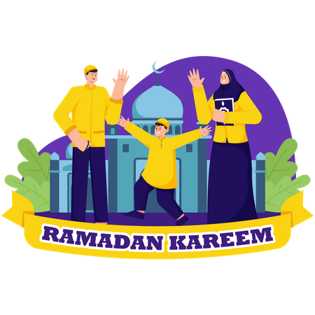 Ramadan Kareem Feier  Illustration
