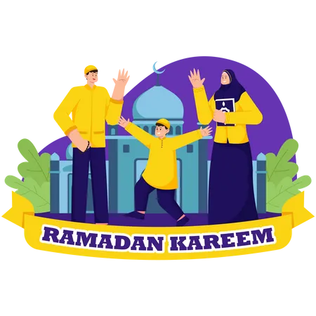 Ramadan Kareem Feier  Illustration