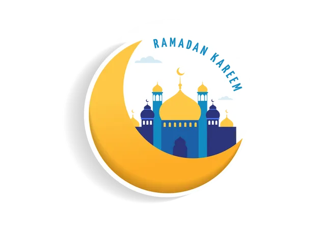 Ramadán Kareem, feliz Ramadán  Ilustración